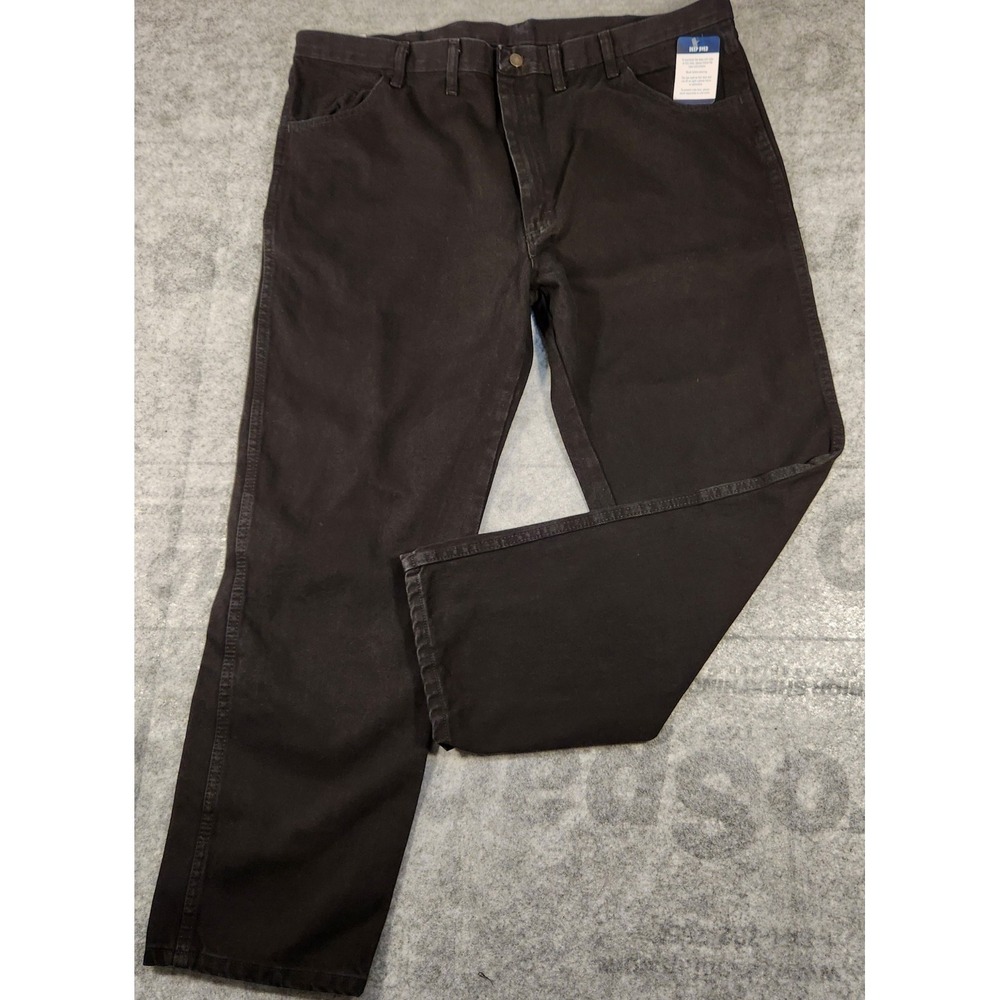 Wrangler Rustler Jean's Men's‎ 44x30 Black Regular Fit Straight Leg Regular NWT